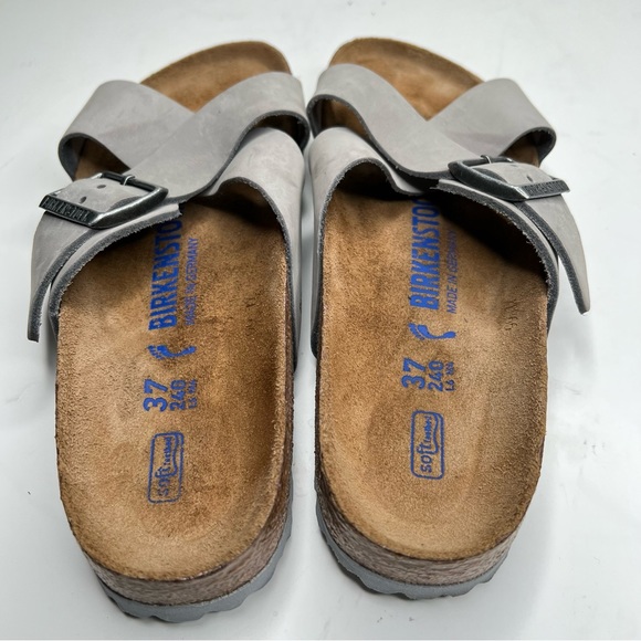 BIRKENSTOCK Siena Soft Footbed Nubuck Leather Dove Gray Size 37 EU 6 - 6.5 US - Picture 9 of 15